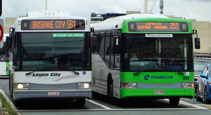 Logan City Volvo B12BLE 57 & Transdev Queensland Mercedes O500LE 605 Bustech VST